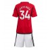 Manchester United Donny van de Beek #34 Babykleding Thuisshirt Kinderen 2023-24 Korte Mouwen (+ korte broeken)